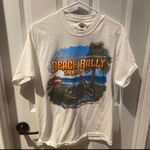 Harley Davidson 2002 Annual Beach Rally Myrtle Beach, SC White M T-shirt